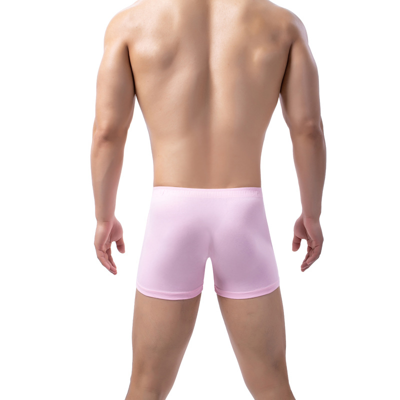 Mens Solid-Color Boxer Briefs Soft And Breathable photo 5