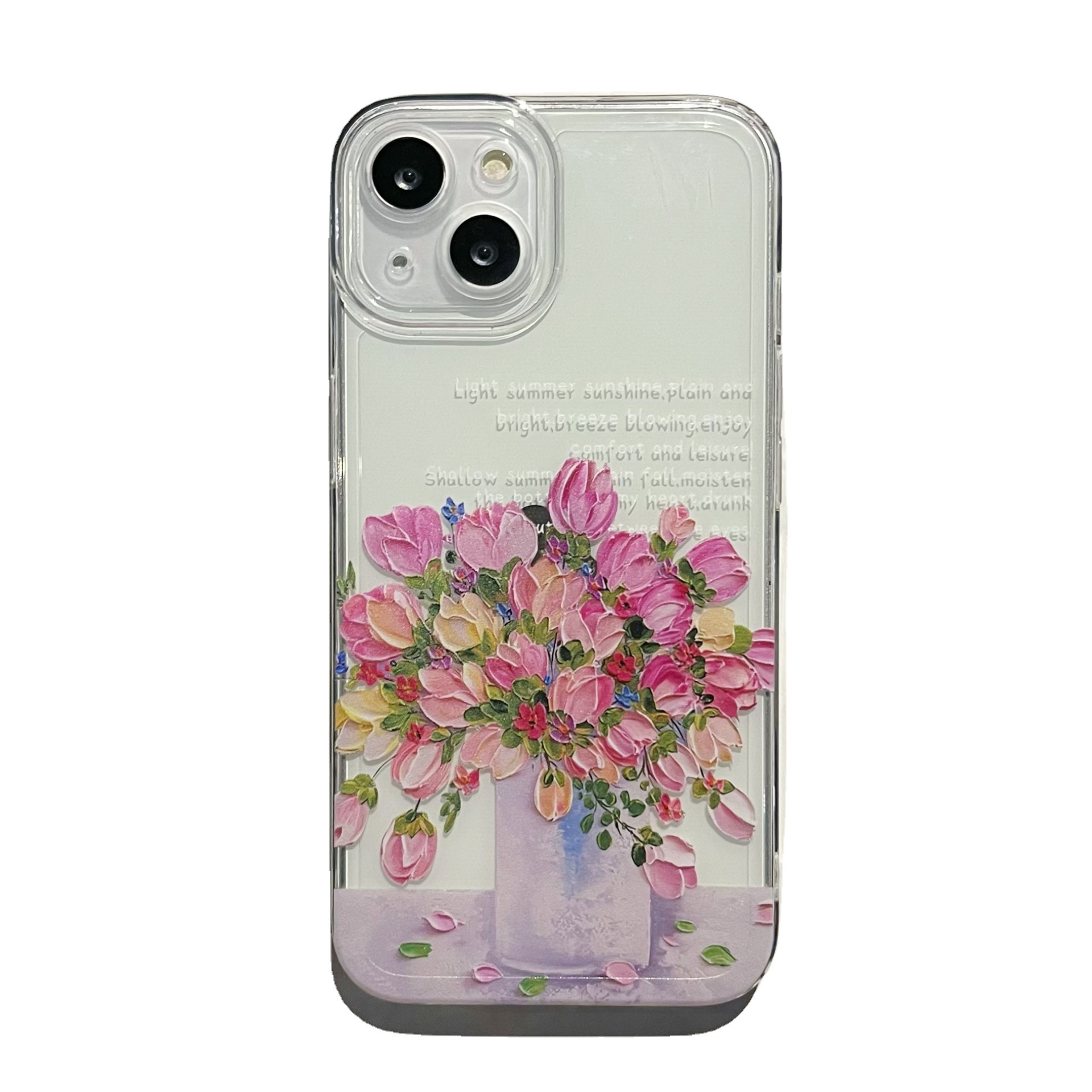 New Simple Little Flower Transparent Protective Cover Phone Case photo 7