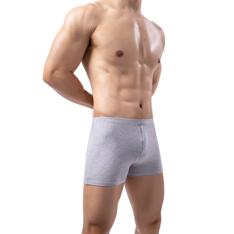 Mens Solid-Color Boxer Briefs Soft And Breathable photo 7