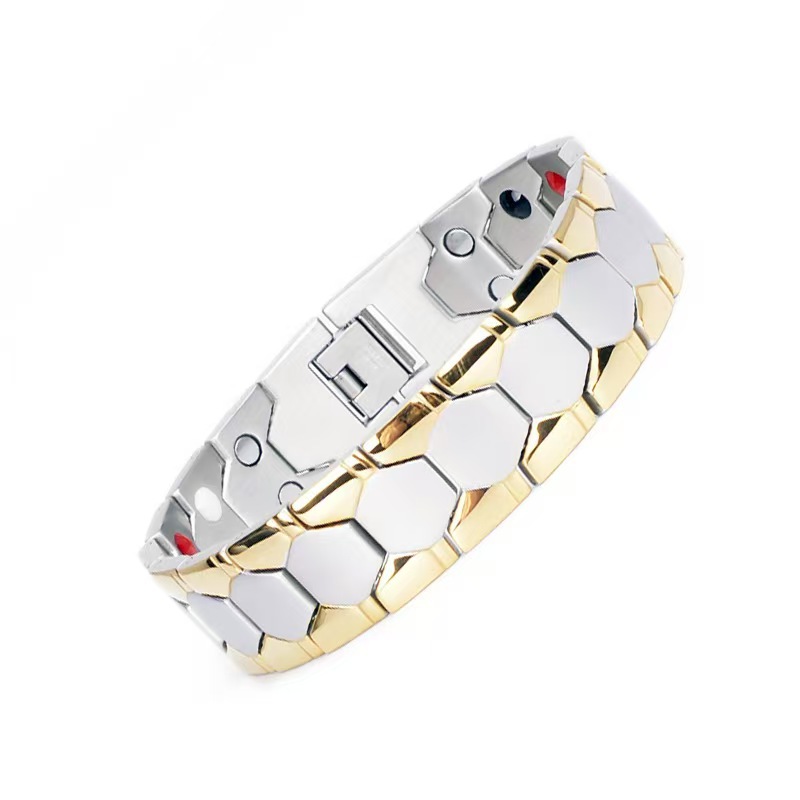 Hexagonal Men's Bracelet With Magnetic Four-in-one Design photo 6
