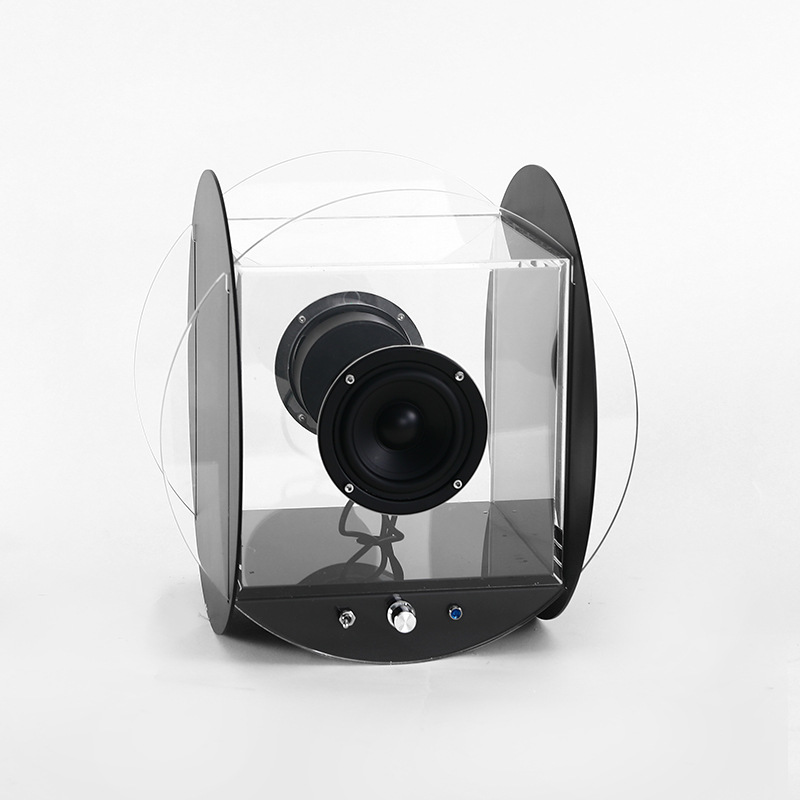 Creative Minimalist Acrylic Retro Bluetooth Round Speaker Ornament photo 7