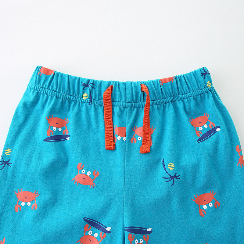 Fashionable Printed Crew-Neck Short-Sleeve Set For Boys photo 6