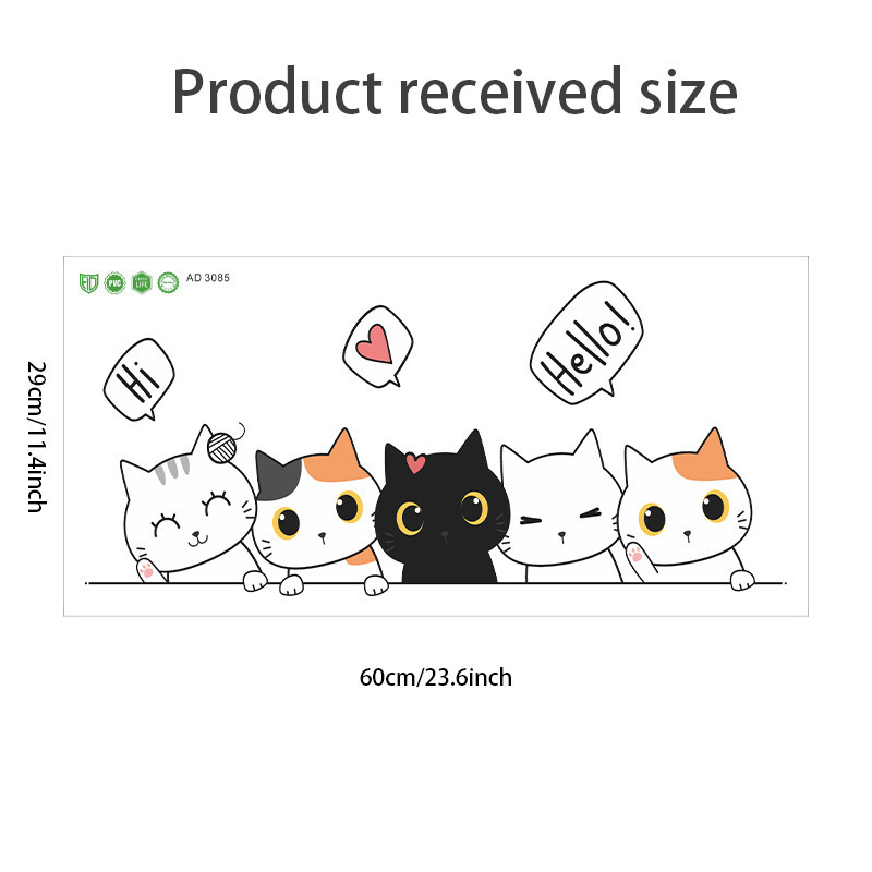 Cat Pyramid Bedroom Background Wall Sticker photo 2