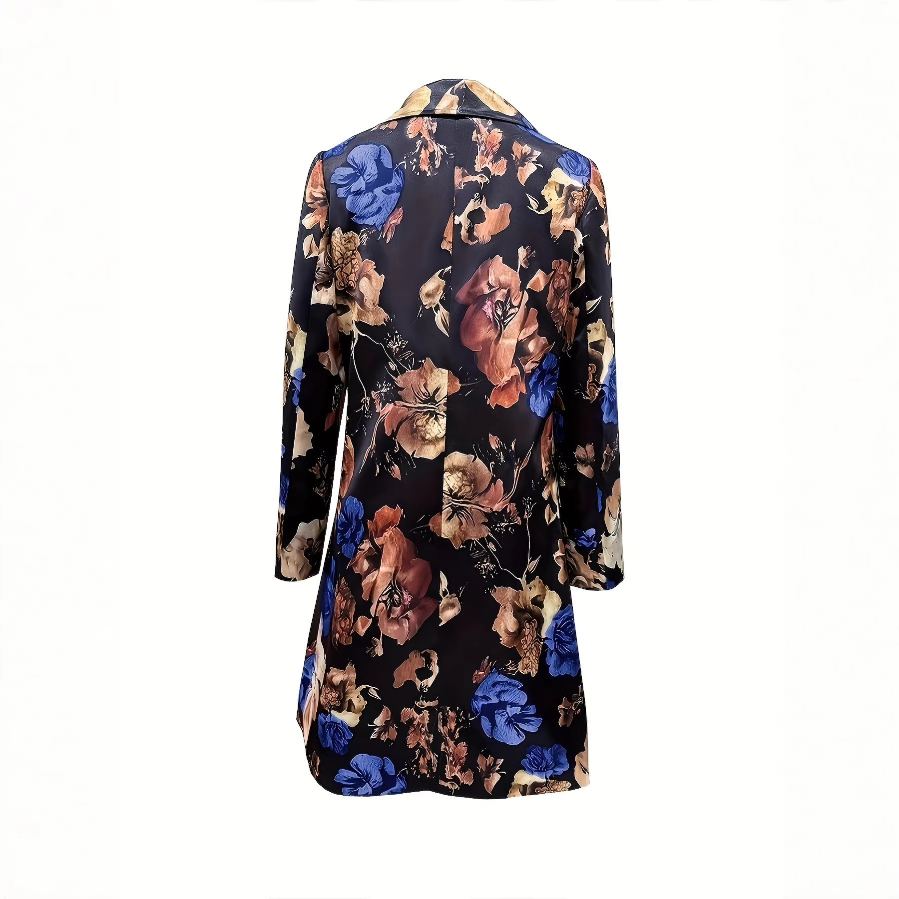 High-end Jacquard Design With A Black-and-gold Base And Blue Floral Pattern photo 4