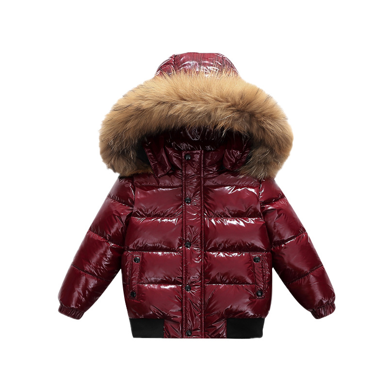 New Childrens Down Jacket With A Large Fur Collar Extra-thick Designwarm Winter Coat For Little Boys photo 7