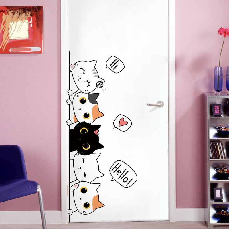 Cat Pyramid Bedroom Background Wall Sticker photo 4