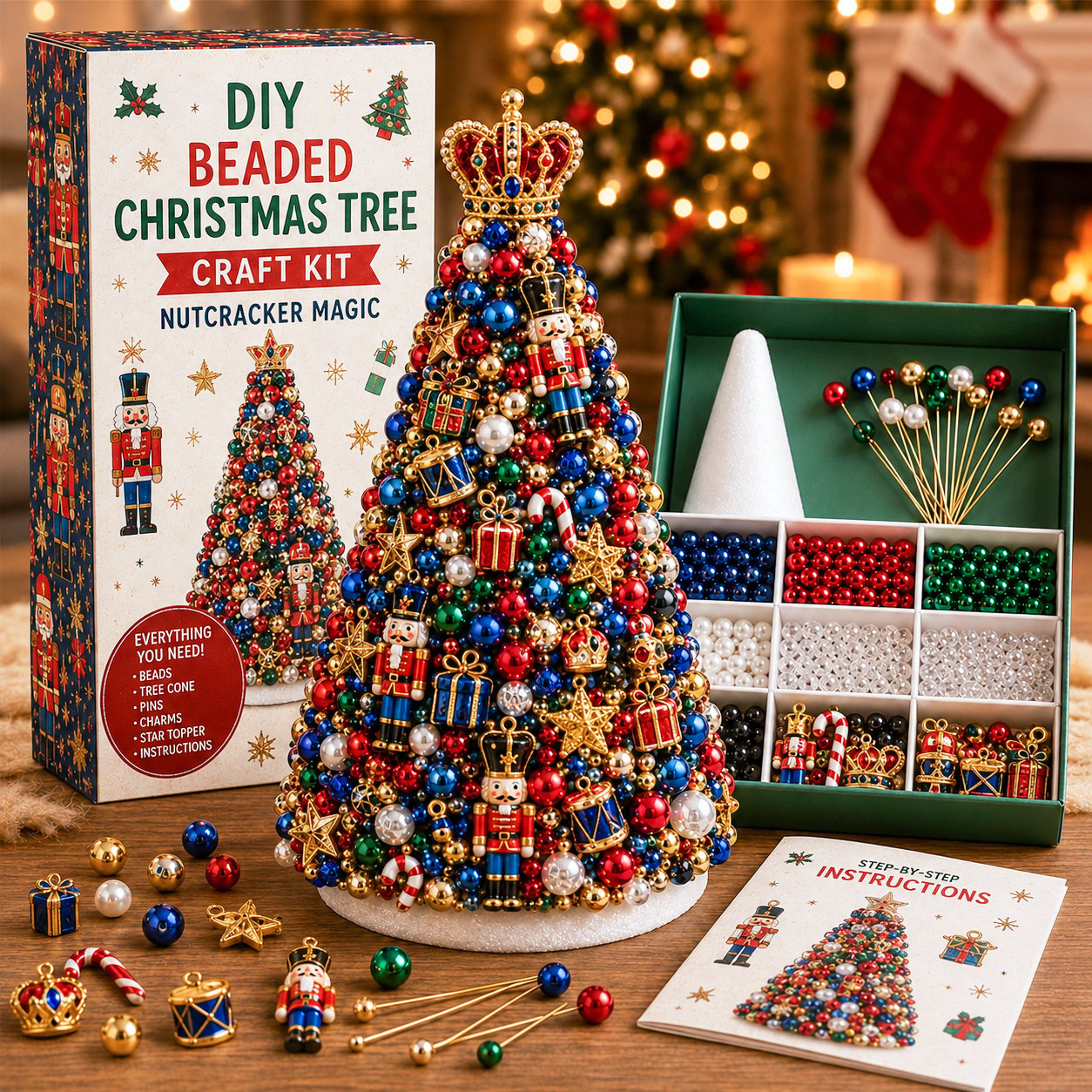 DIY Beaded Christmas Tree Craft Kit photo 4
