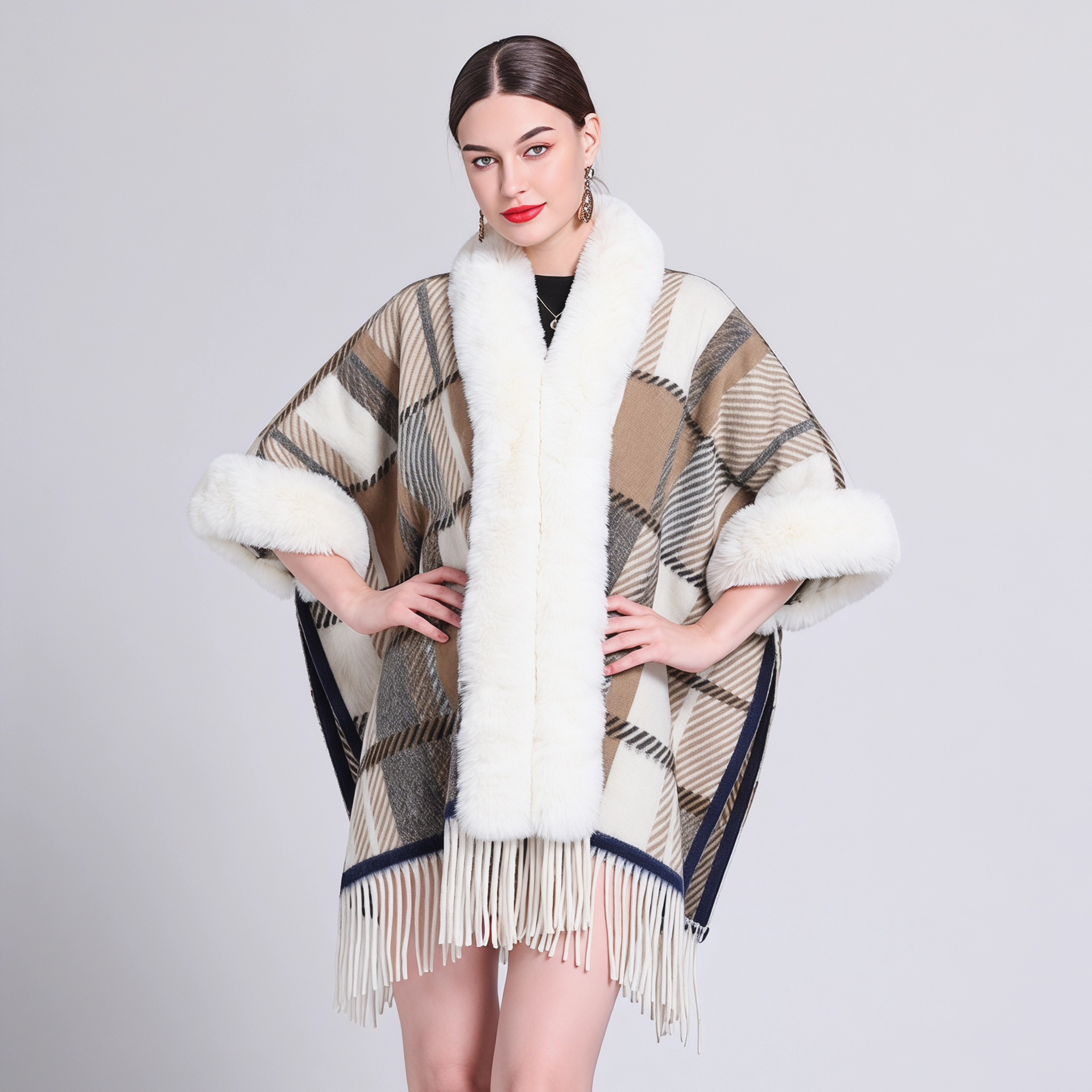 Soft And Warm Womens Tassel Scarf Shawl photo 3