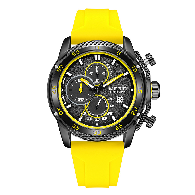 Multifunctional Three-eye Chronograph With Silicone Strap photo 5