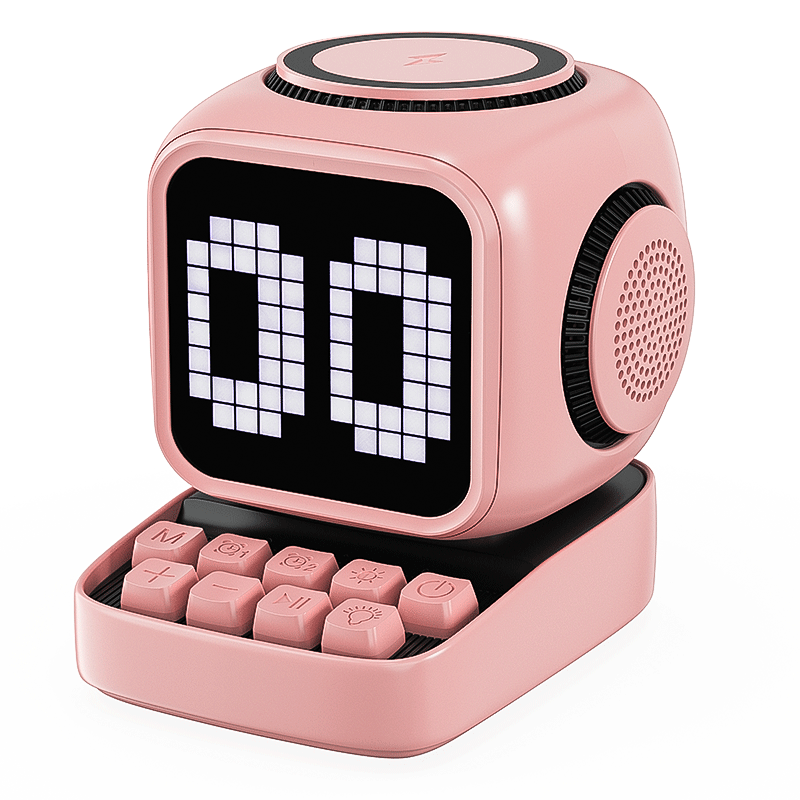 Pixel Bluetooth Speaker With Display And Wireless Charger photo 2