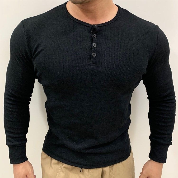 Rugged-thread Athletic Wear Masculine Autumn Style Stretchy Long Sleeves photo 4