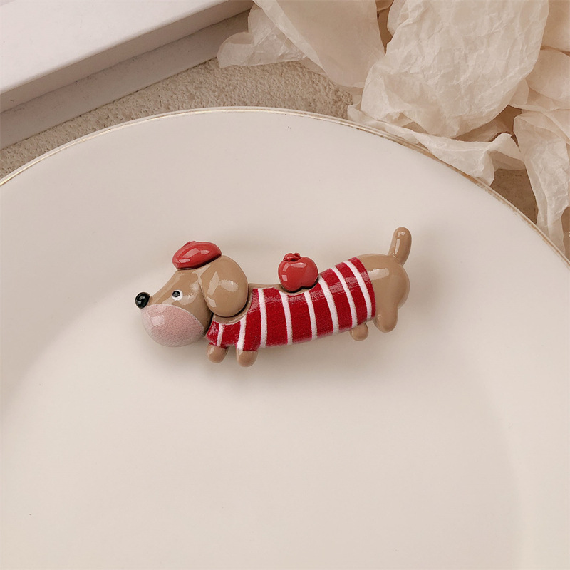 New Funny Animal Hair Clips For Dachshund PuppiesWomen's photo 3