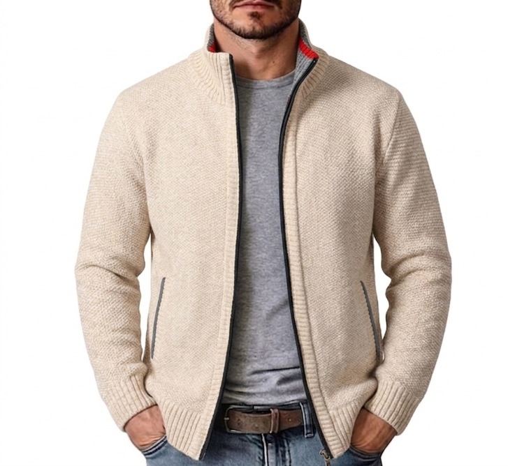 Men's Casual Loose-fit Knitted Cardigan photo 8