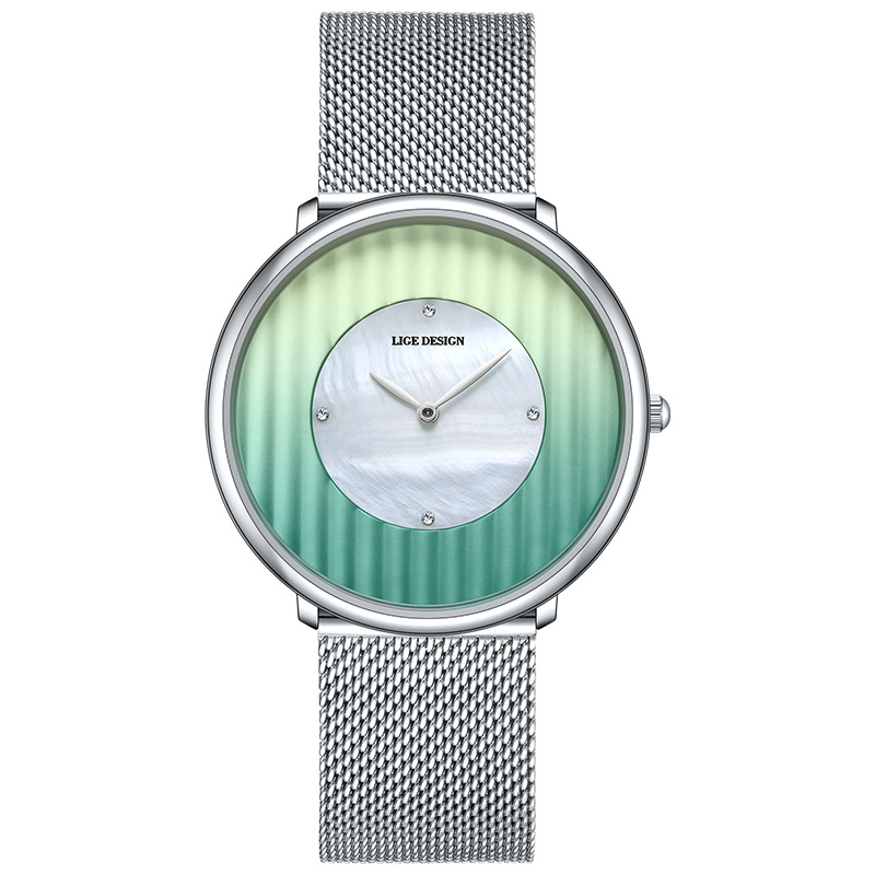 Womens Watch Elegant And Minimalist Mesh Strap Ultra-thin Water-resistant Quartz Wristwatch photo 7