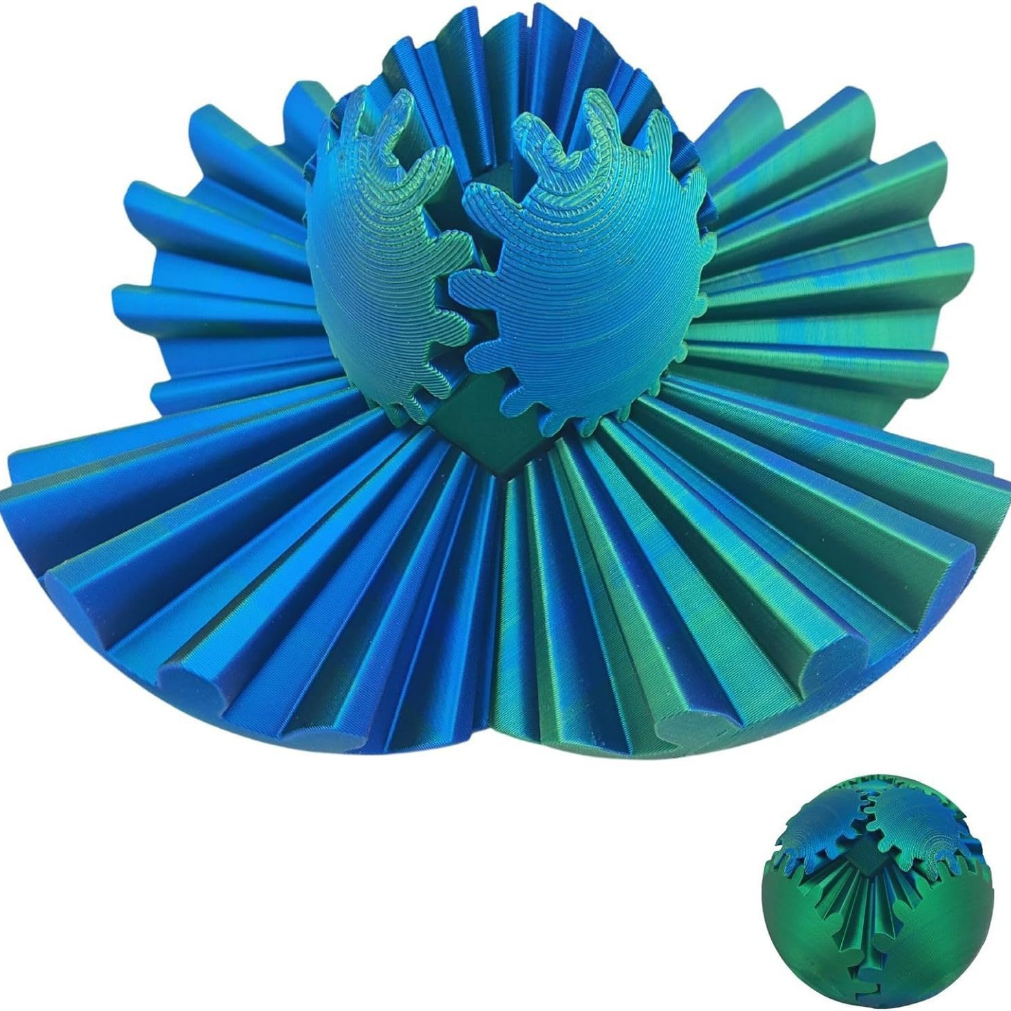 Stress-relief 3D-printed Dragon-scaled Twist Egg photo 5