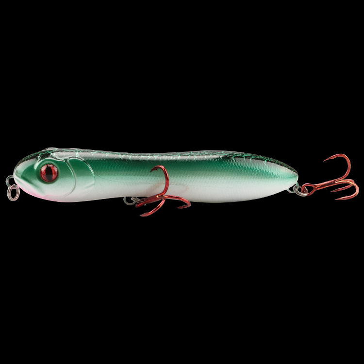 Plastic Bionic Snake-head Pencil Lure With Rattle, Artificial Fishing Lure photo 6