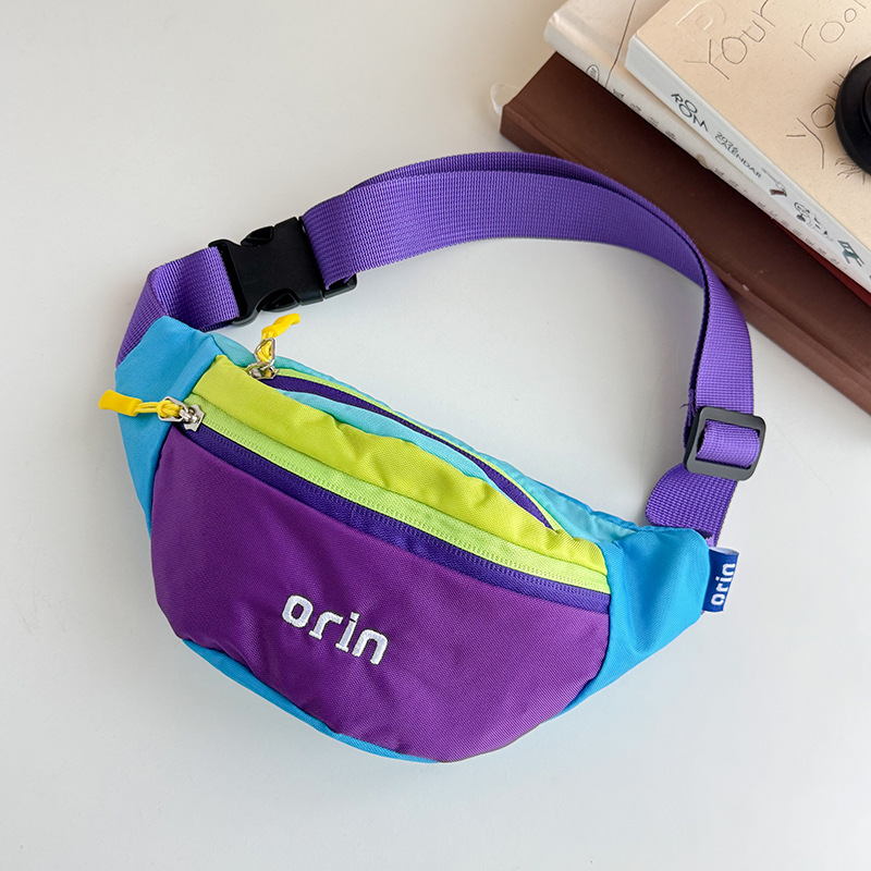 Childrens Trendy Color-block Outdoor Casual Crossbody Backpack photo 7