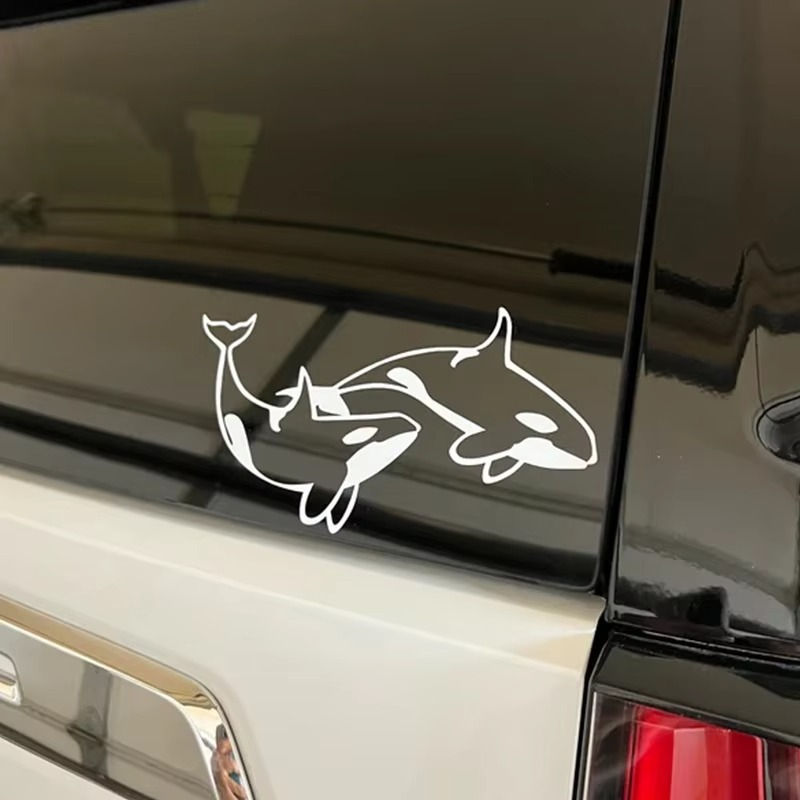 Orca Car Window And Rear Bumper Decorative Sticker photo 8