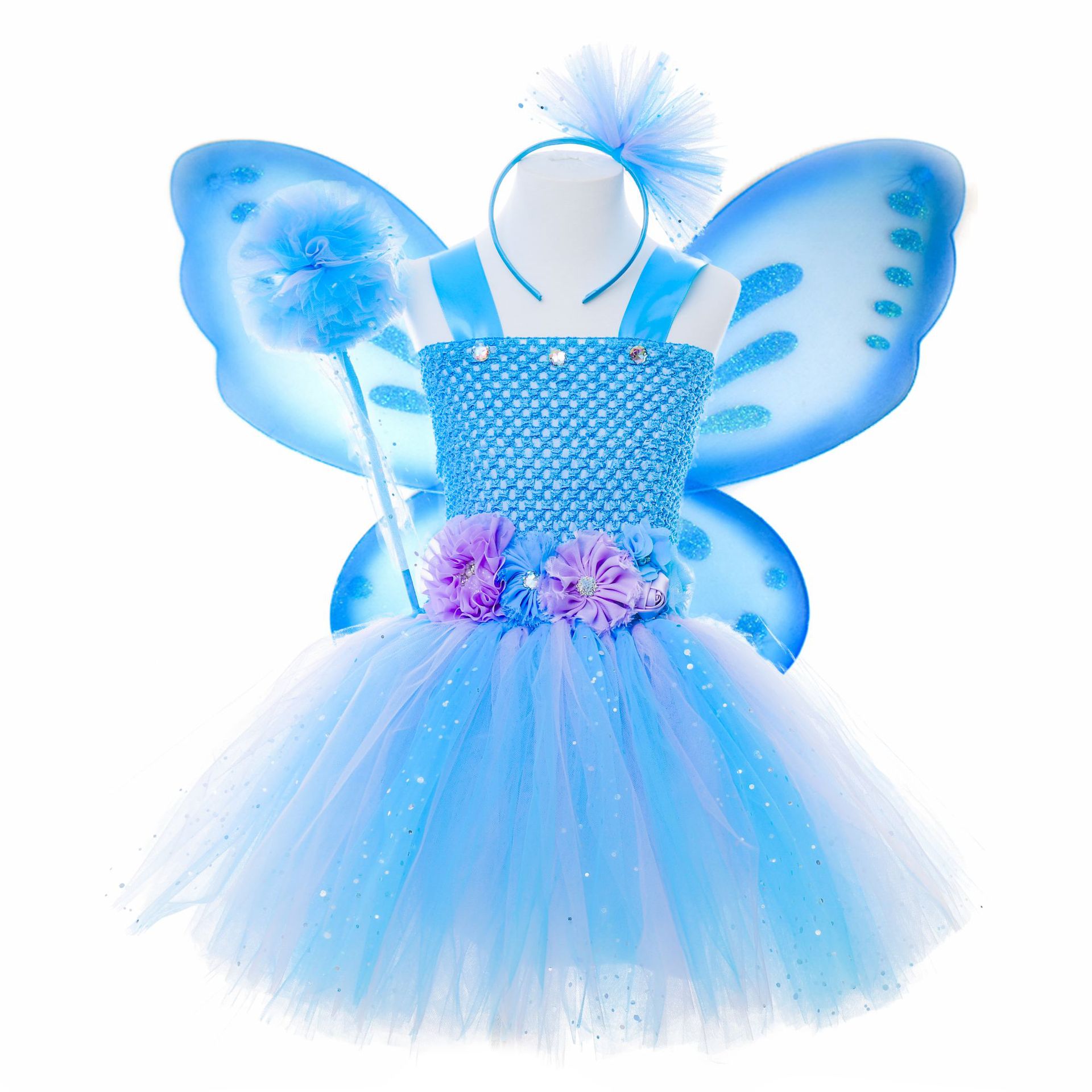 Halloween Costume Sequin Girls' Dress Set photo 2