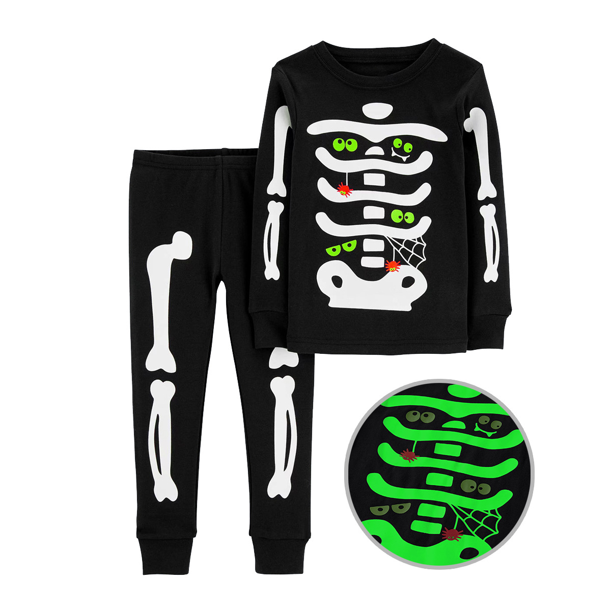 Halloween Kids' Home Wear Luminous Printed Pajamas Outfits photo 8