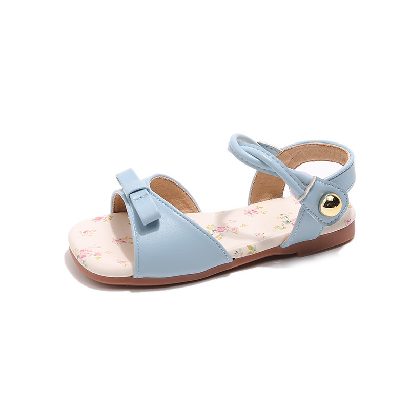 Summer New Korean-style Girls Princess Shoes With A Bow And A Strap Across The Foot photo 4