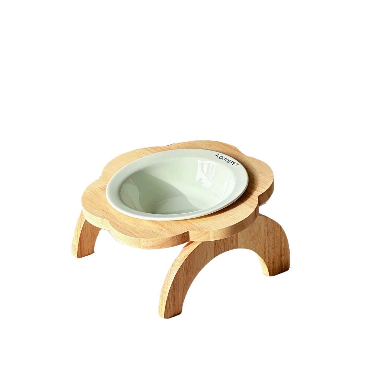 Pet Flying Saucer Cat Bowl Ceramic Flower Stand Cat Food Bowl Dog Bowl photo 6