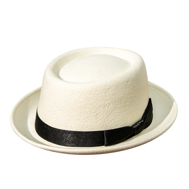 Wool Felt Hat Versatile Top Hat British-style Formal Hat photo 4