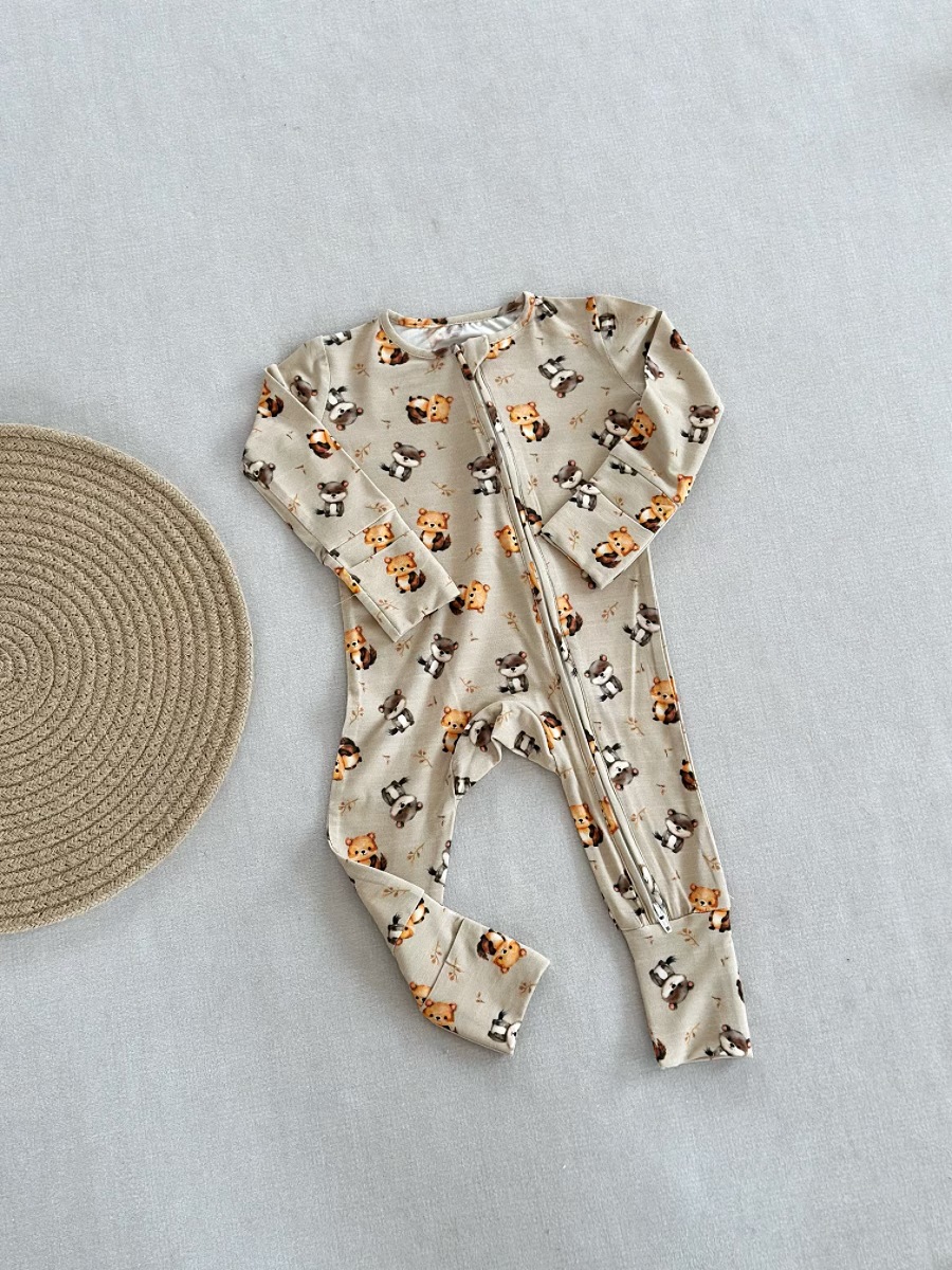 Bamboo Fiber Onesie European And American Style For Infants And Toddlers photo 2