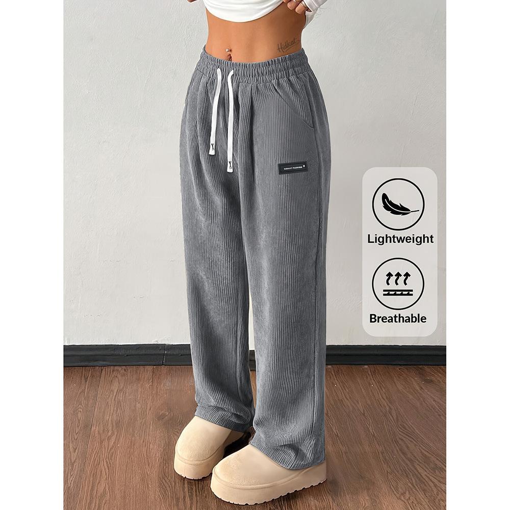 Retro Streetwear Casual Pants For Women, Loose-fit Trendy Workwear Style photo 8