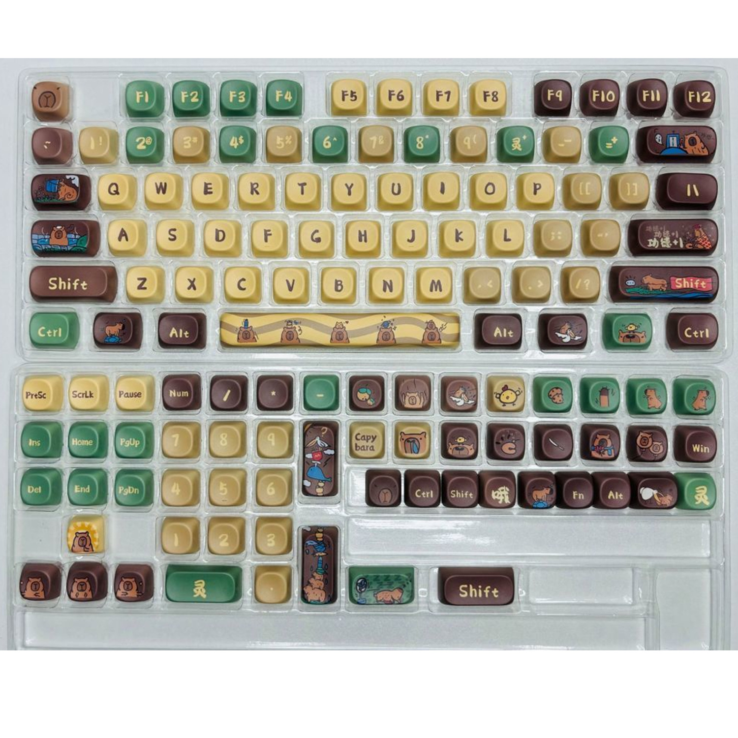 Capabala PBT Girl MOA Height Mechanical Keyboard Keycaps 130 Key Set photo 2
