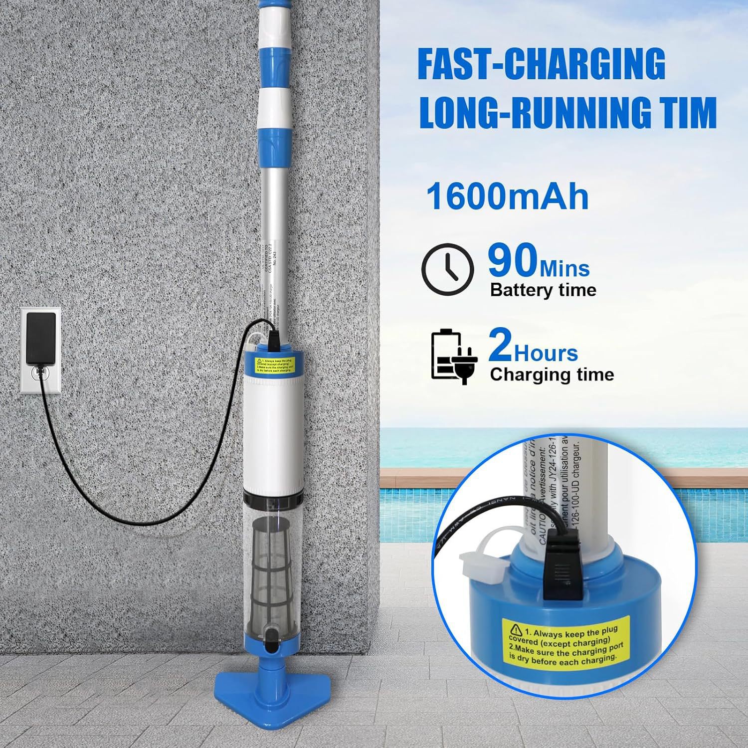 Wireless Vacuum Cleaner For Fish Pond Underwater Rechargeable photo 1
