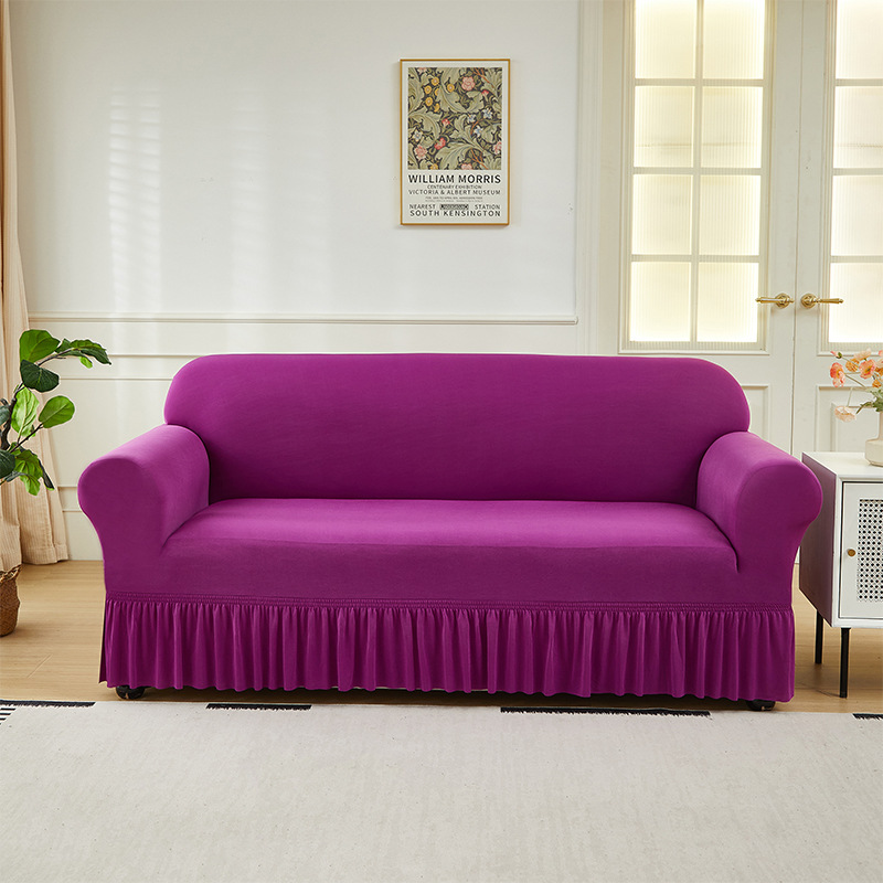 All-inclusive Four-season Fully Covering Elastic Milk Silk Sofa Cover photo 8
