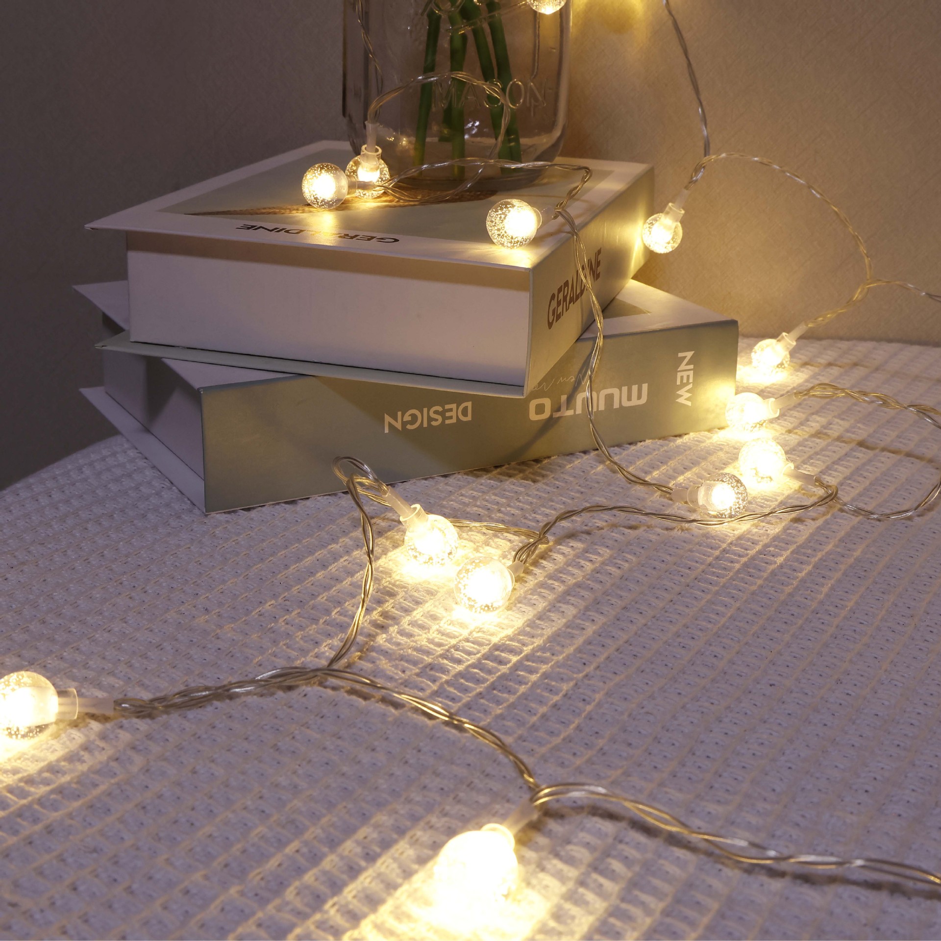 Solar Powered LED String Lights - Waterproof Outdoor Fairy Lights for Garden Patio Balcony Decoration with Twinkling Effect photo 4