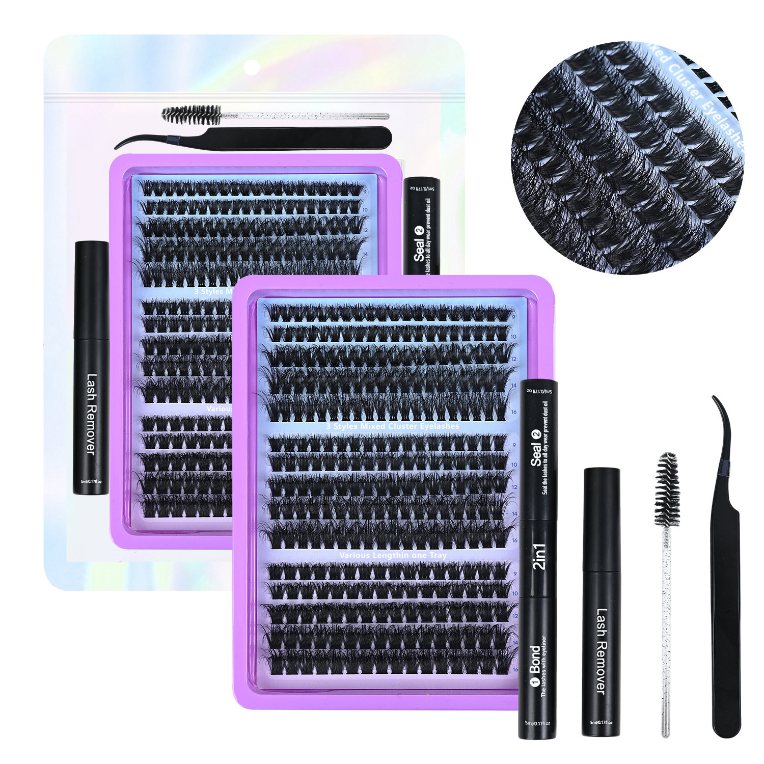 Single-Cluster Segmental False Eyelash Book Set photo 2