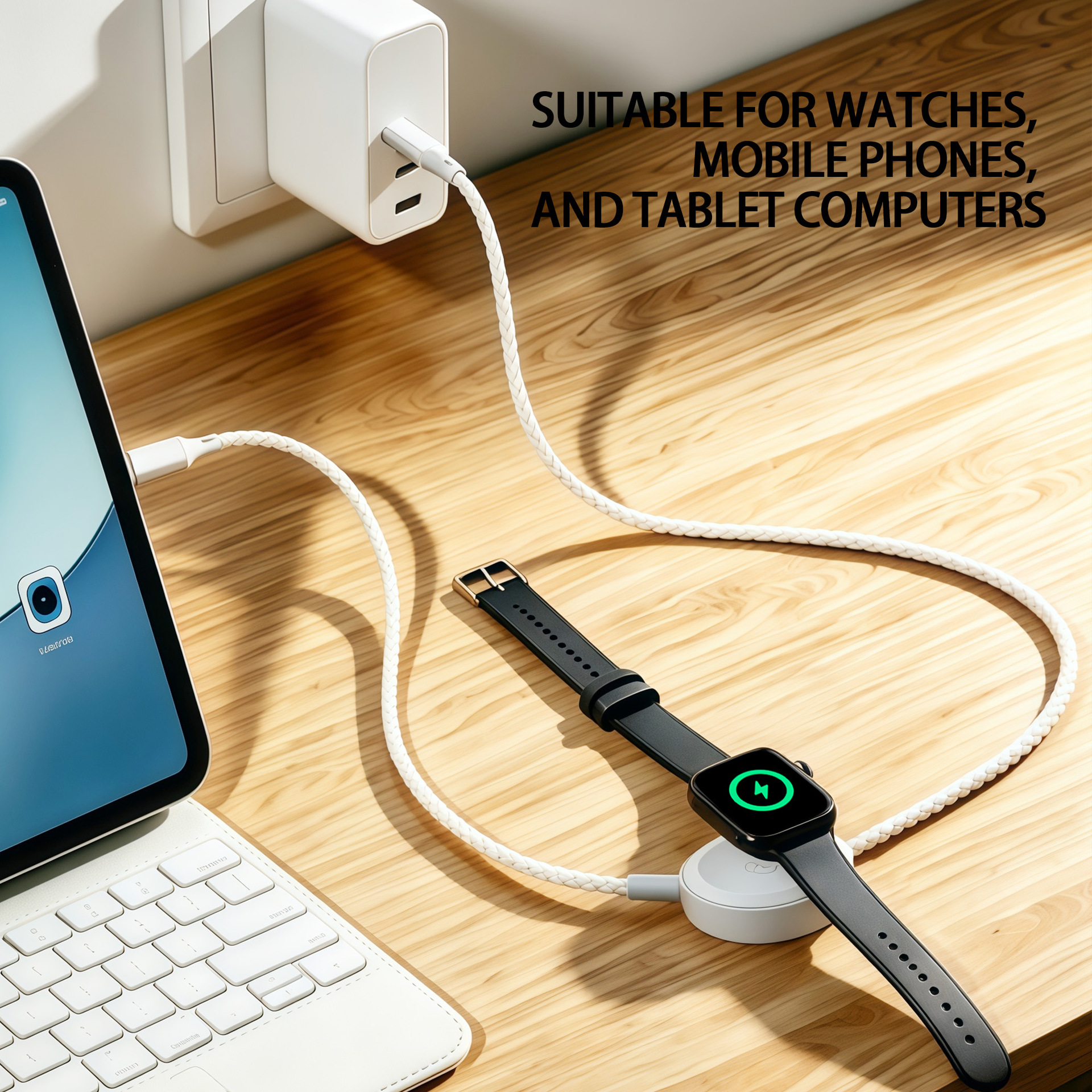27W 2-in-1 Magnetic Wireless Charging And Data Transfer Cable photo 2