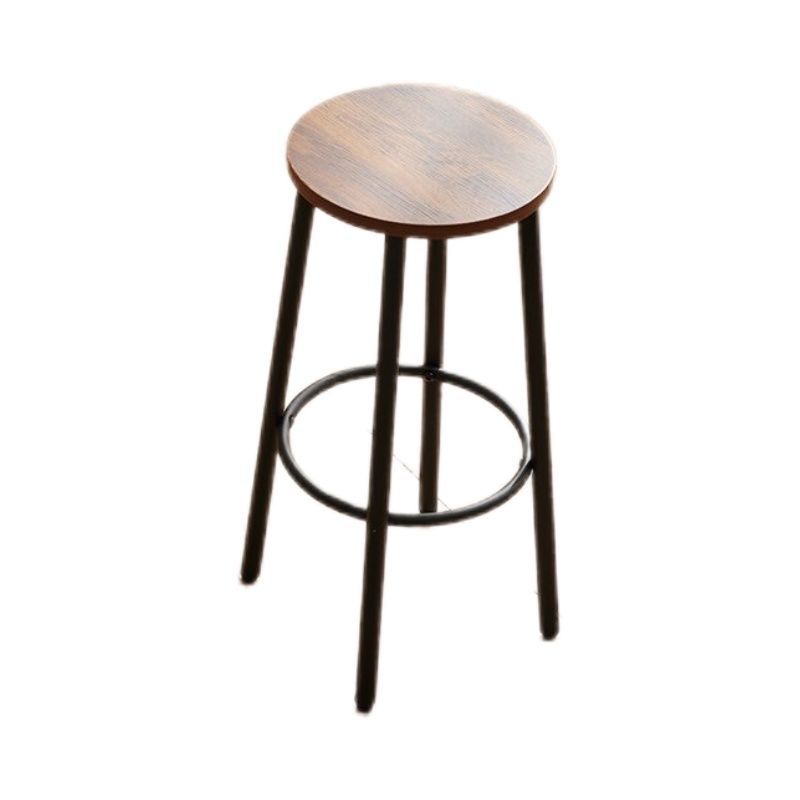 Household High-legged Wrought-iron Round Stool photo 3