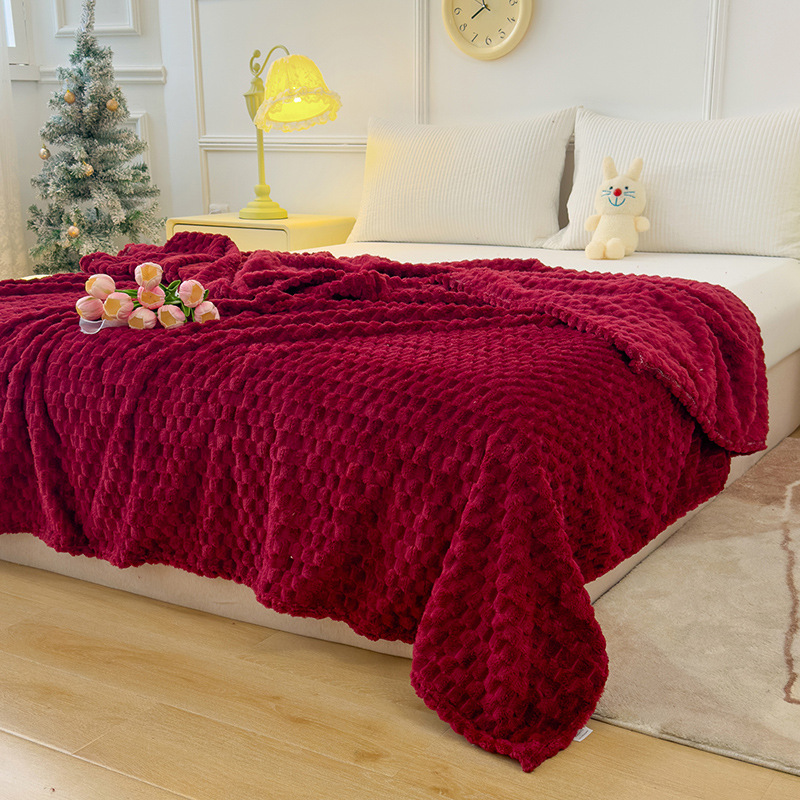 New High-weight Golden Tortoise Wool Flannel Blanket photo 4