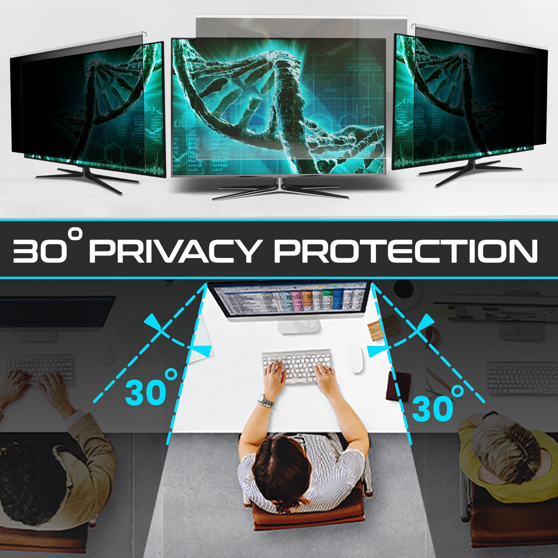 24-inch Wall-mounted Acrylic Monitor Anti-glare Film photo 1