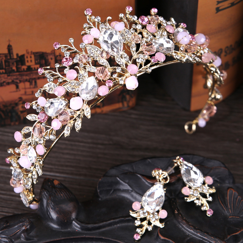 Crown Headdress High-end Crystal Headband Princess Style photo 5