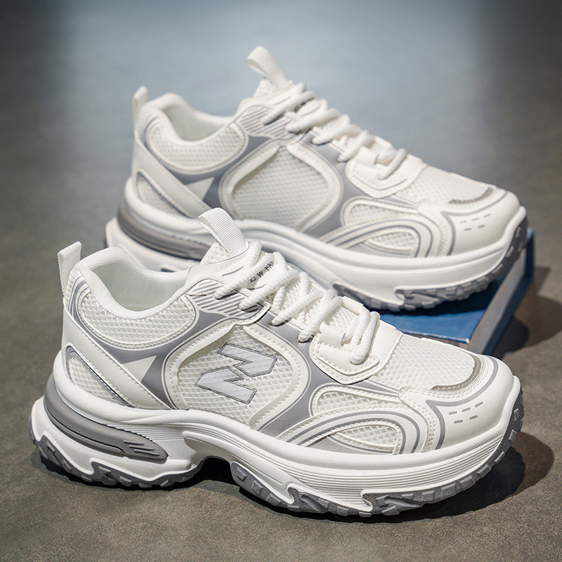 Men's New Autumn Breathable Mesh Trendy Versatile Thick-soled Height-increasing Casual Sneakers photo 4