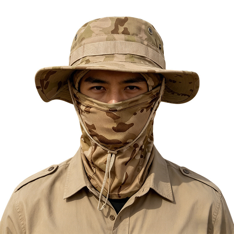 Camouflage Quick-Drying Sun-Protection Outdoor Wide-Brimmed Sun Hat photo 3