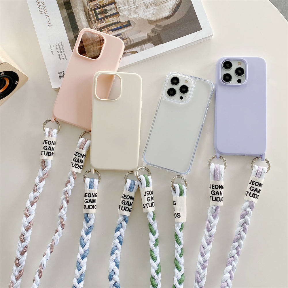 Back Woven Cross-body Lanyard Backer-card Accessories Phone Case photo 1