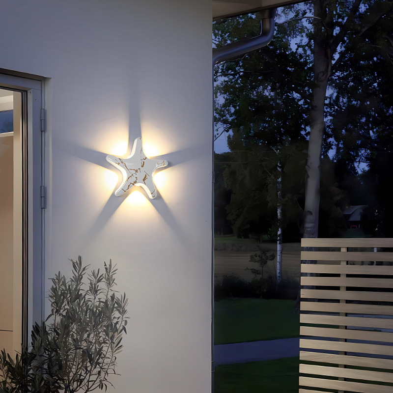 Outdoor Waterproof Starfish Made Corridor Aisle Bedroom Background Wall Decoration Wall Lamp photo 7