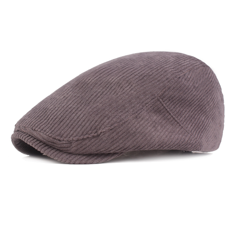 Striped Mens Warm Peaked Cap For Autumn And Winter Casual Baseball Cap photo 6