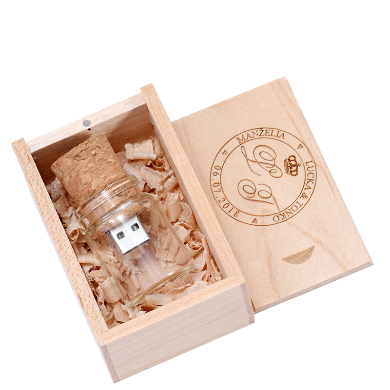 Personalized Wood Lettering Drift Bottle Storage Disk photo 5