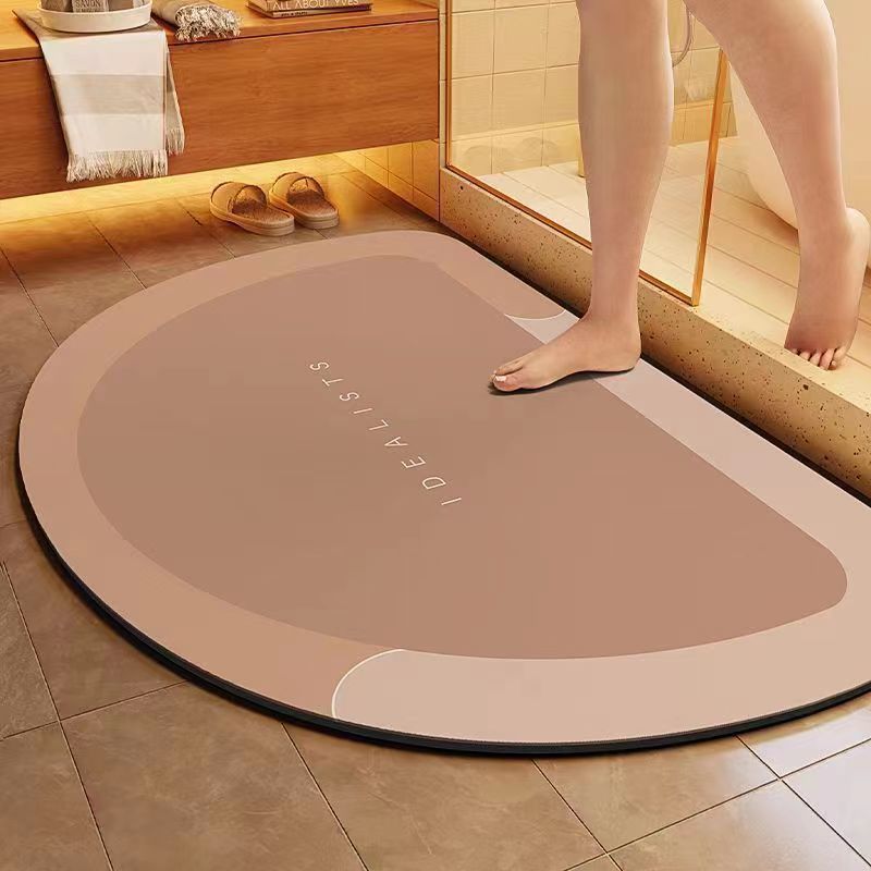Minimalist Diatomaceous Earth Bathroom Mat For Quick Water Absorption And Drying photo 7