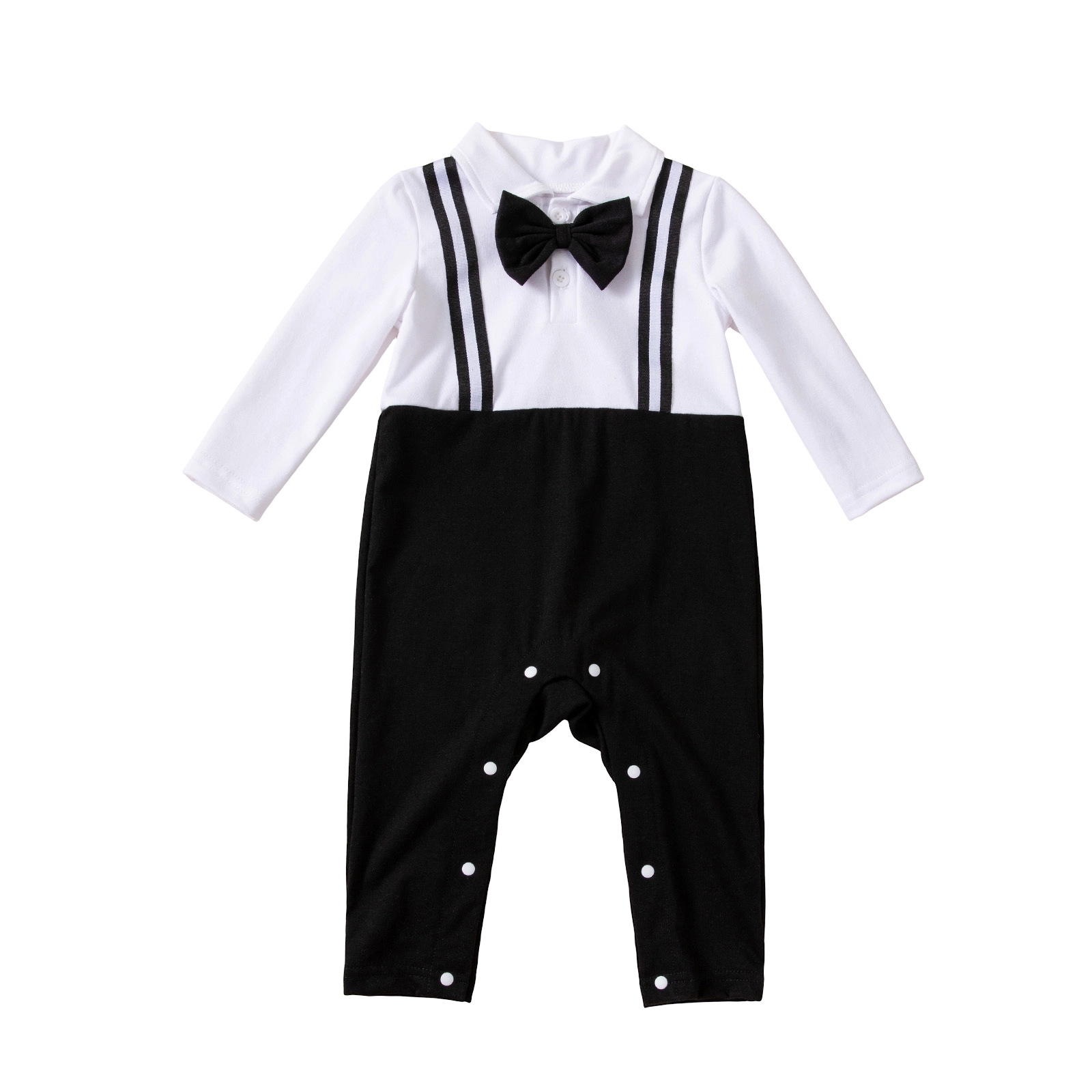 Long-sleeve Overalls With Bow Tie Set photo 3