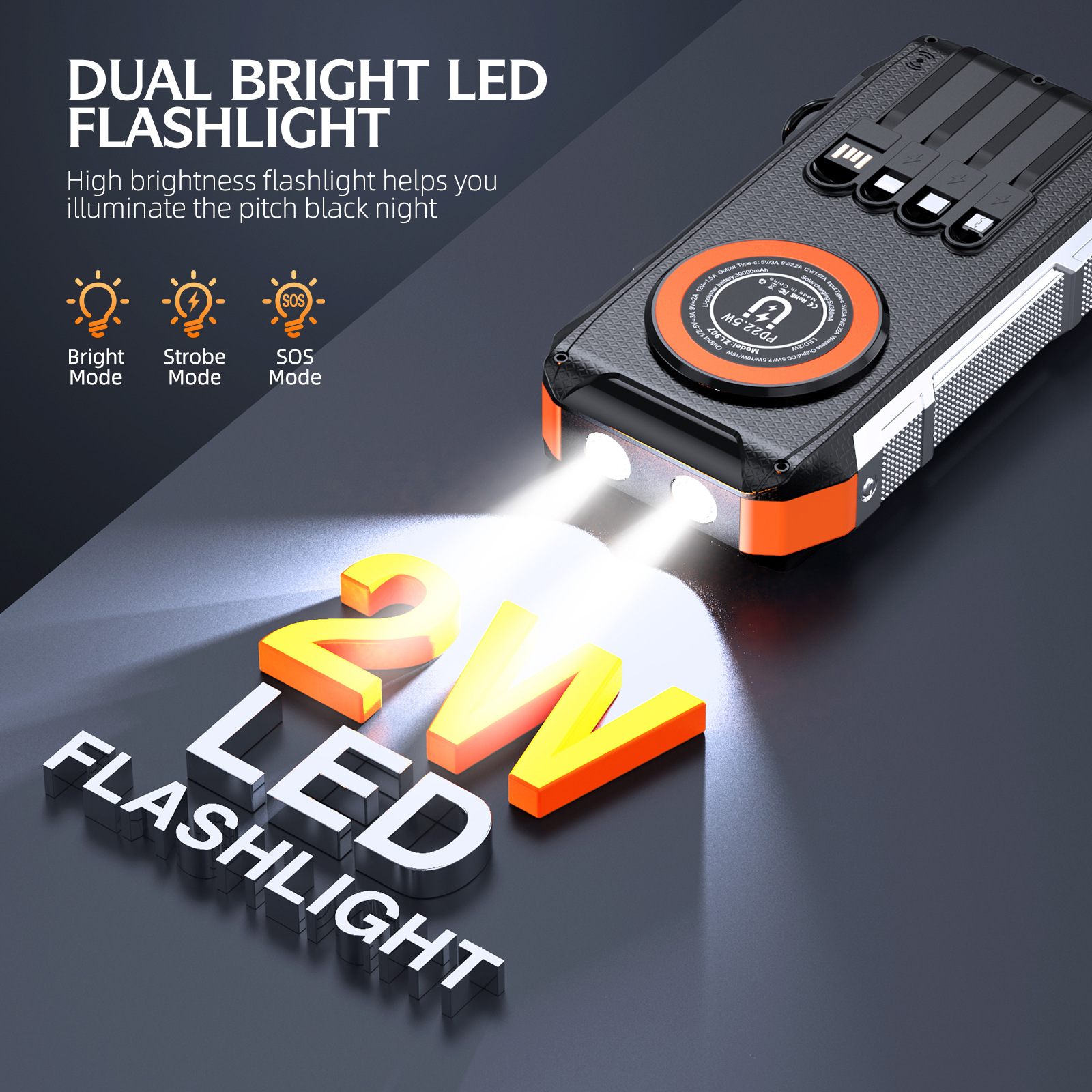 Magnetic Wireless Charging Solar-Powered Power Bank Outdoor Rugged Fast-Charging Portable Charger photo 6