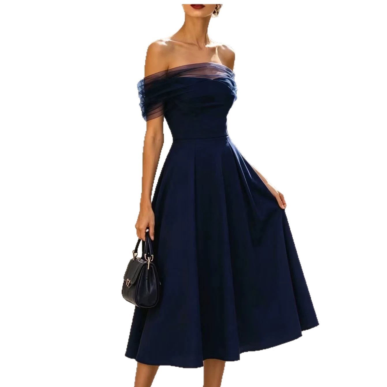 Evening Gown Strapless Off-shoulder High-end Elegance For Banquets photo 3