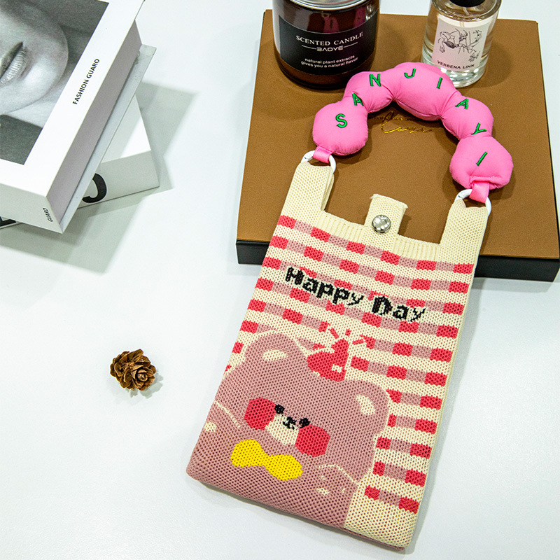 High-end Women's Knitted Phone Bagversatile And All-match photo 3